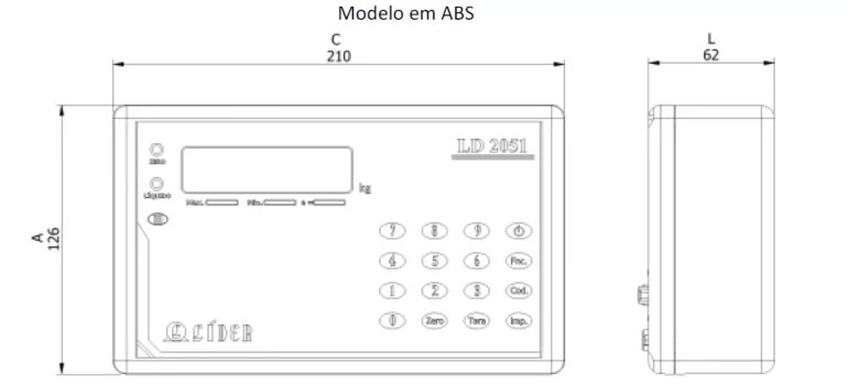 Dimensão  - Indicador Digital LD2051