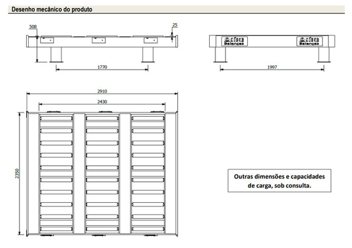 Rack Fixo LD2430 - Dimensão