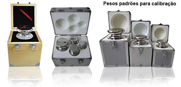 Estojos e cases para acondicionamento de pesos padrao