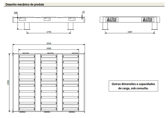 Dimensão - Rack Fixo LD2430